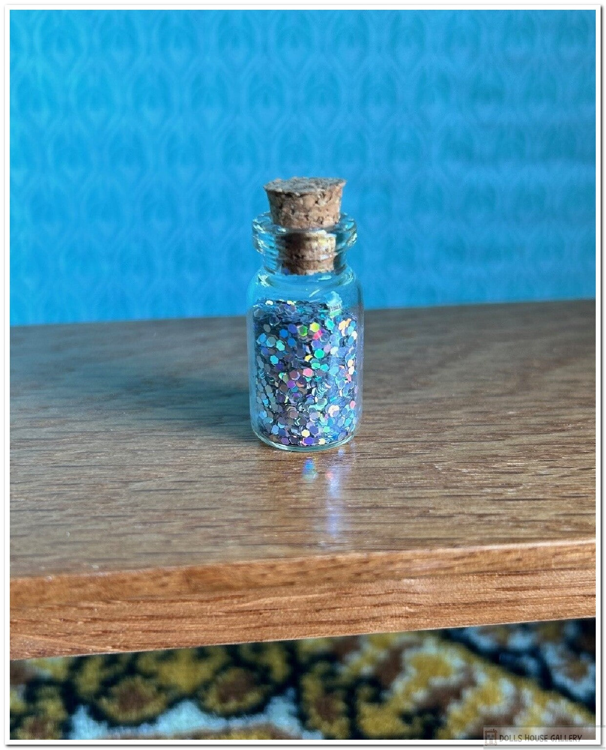 Coloured Stone Jar, Dolls House Miniature Accessory, Sparkle, Magic Shop, Shops