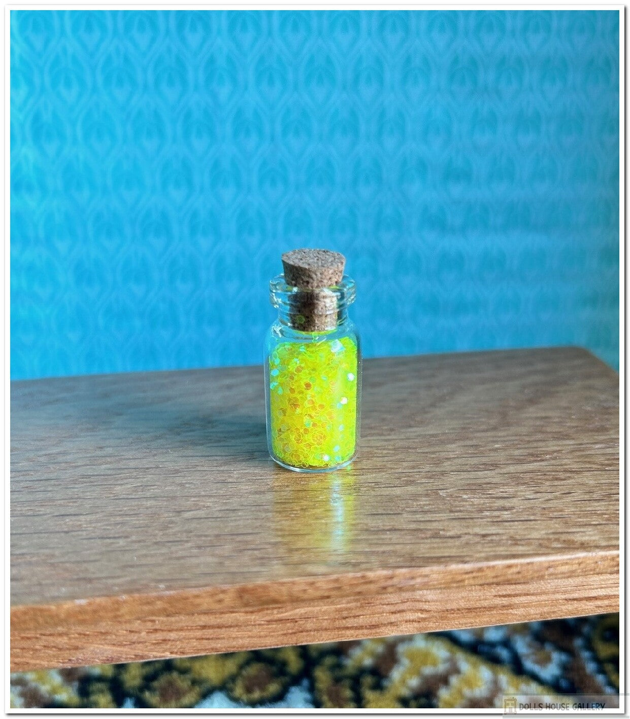 Coloured Stone Jar, Dolls House Miniature Accessory, Sparkle, Magic Shop, Shops