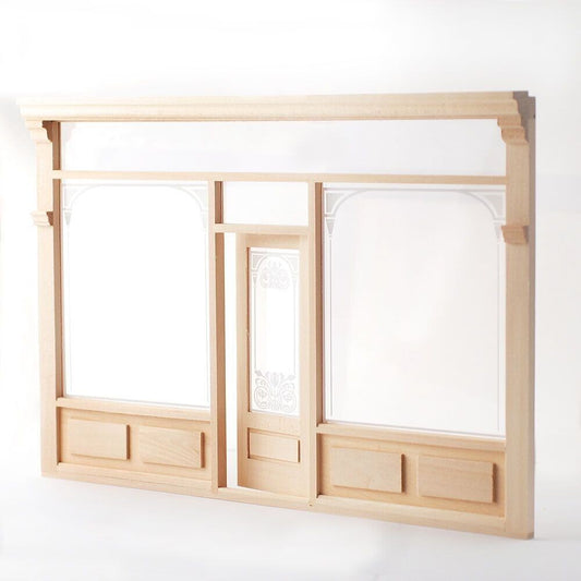 Bare Wood Shop Front, Dolls House Miniature 1:12 Scale Dolls House