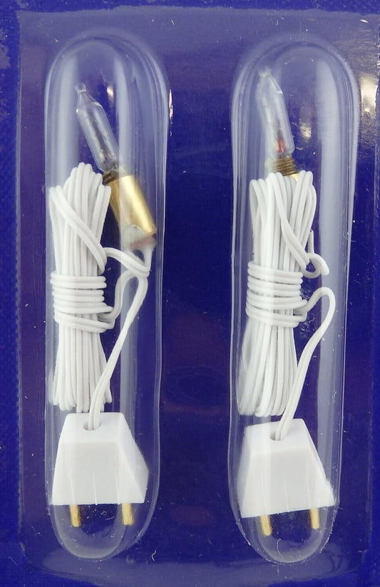 Lighting 2 Candle Flame Bulb Holder Bulb & Plug Dolls House Miniature 12 Volt