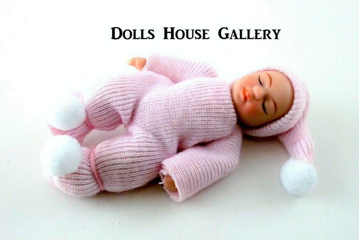 Sleeping Baby Doll, Dolls House Miniatures, Dolls, Baby Child