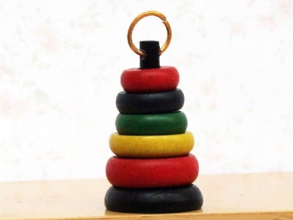 Miniature Ring Toy, Dolls House Miniatures, Nursery Toy, 1.12 Scale