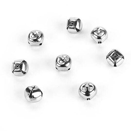 20 6mm Silver Christmas Jingle Bells, House Miniatures,Tiny, bell, Christmas