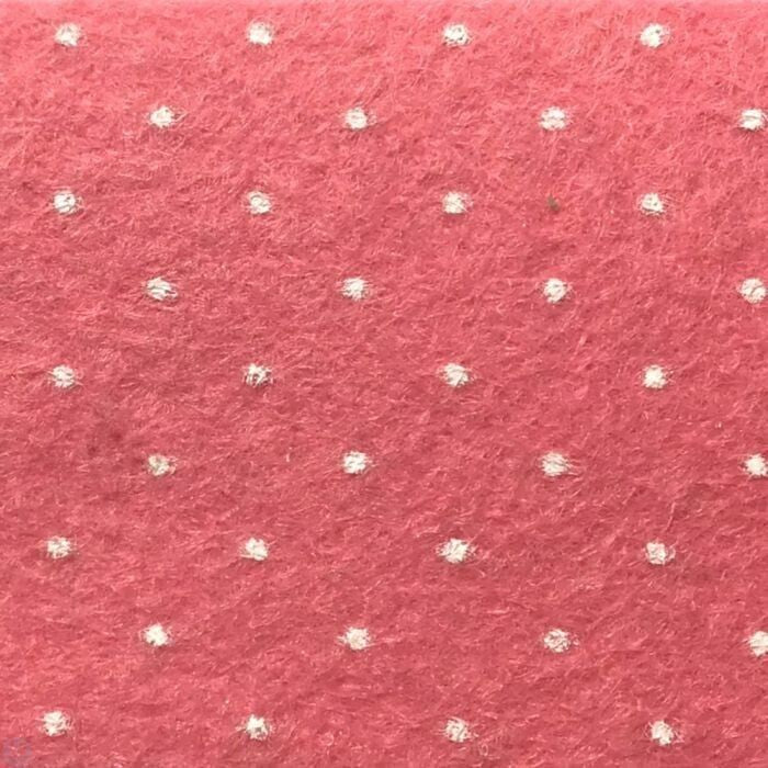 Rose Pink Spotted Stair Carpet, Dolls House Miniature 1.12 Scale, Adhesive Back