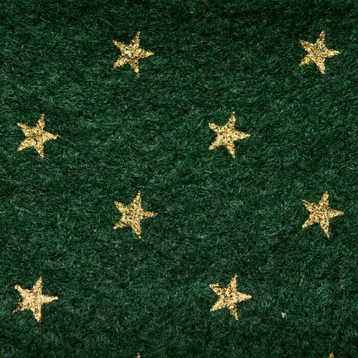 Ivy Green Stair Carpet with Gold Stars Dolls House Miniature 1.12 Scale Adhesive