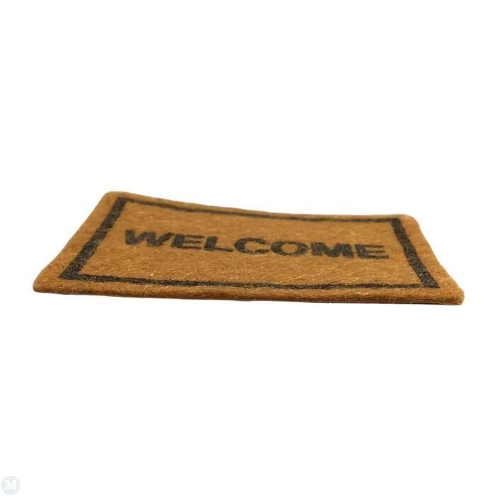 One Welcome Mat With Adhesive backing, Dolls House Miniature, Door Accessory
