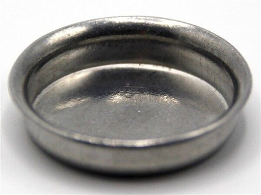 Metal Shallow Bowl, Dolls House Miniature, Kitchen Utensil or Pets Water Bowl