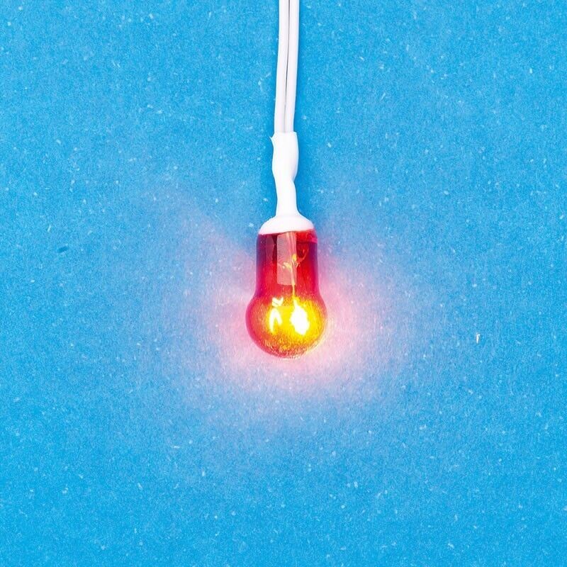 Orange Globe Bulb For Fire Basket, Dolls House Miniature Lighting. 12 Volt