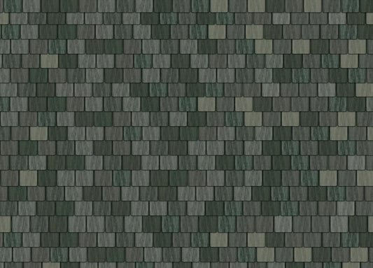 Large Grey Roof Tile Paper, Dolls House Miniatures, DIY Roof Paper Slate