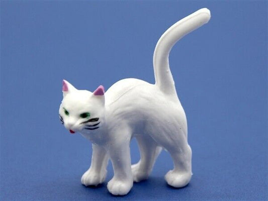 White Cat Dolls House Miniatures. Pets & Animals, 1/12 scale, Halloween