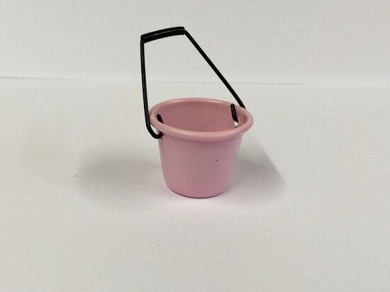 Coloured metal buckets choice of four colours, doll house miniature, beach sea