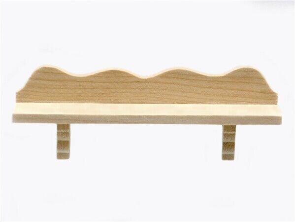 Wall shelf two options of colour, dolls house miniature, white or bare wood