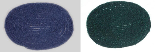 Oval bathroom rug choice of two colours, green or blue, dolls house miniature