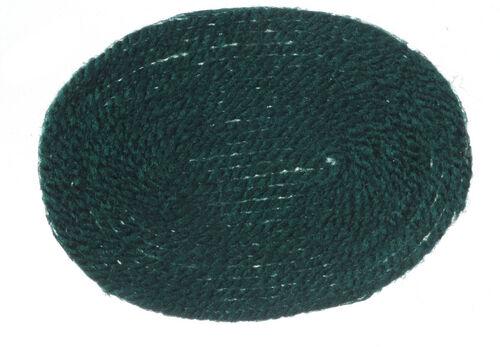 Oval bathroom rug choice of two colours, green or blue, dolls house miniature