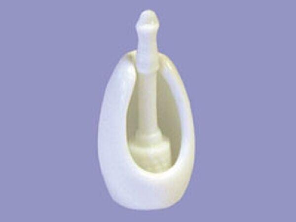 Toilet brush with floral pattern or plain white, doll house miniatures, 1.12th