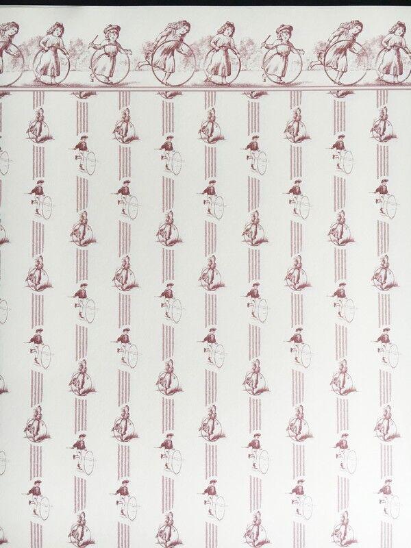 3 sheet of playtime wallpaper for a dolls house, miniature, decorating doll