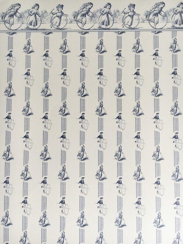 3 sheet of playtime wallpaper for a dolls house, miniature, decorating doll