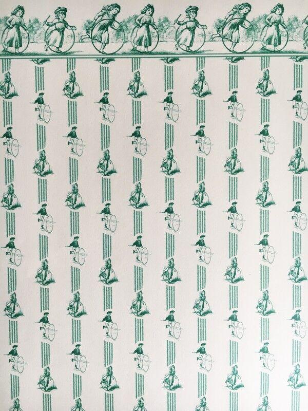 3 sheet of playtime wallpaper for a dolls house, miniature, decorating doll
