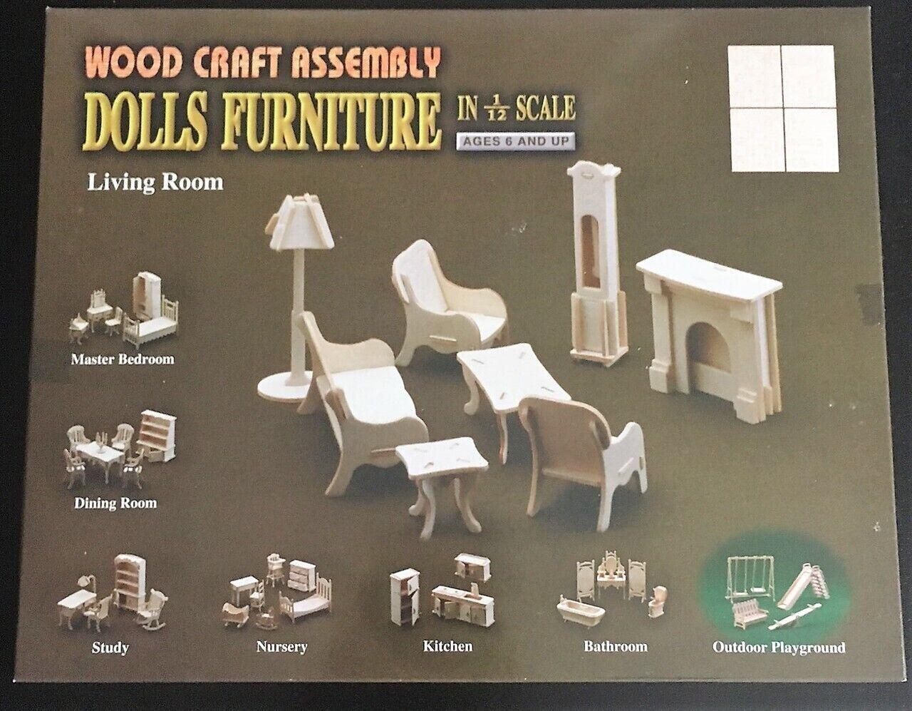 1/12th scale living room furniture set, dolls house miniature, uk