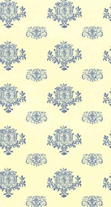3 sheets byron & shelley wallpaper choice of two colours, dolls house miniature