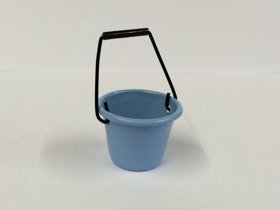 4 Coloured Metal Buckets 4 Colours, Doll House Miniature, Beach Sea