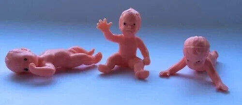 Plastic Babies Set of Three, Dolls House Miniature