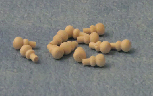 Wooden Knobs 12 Pack (Style 3), Dolls House Miniature, DIY Door Drawer