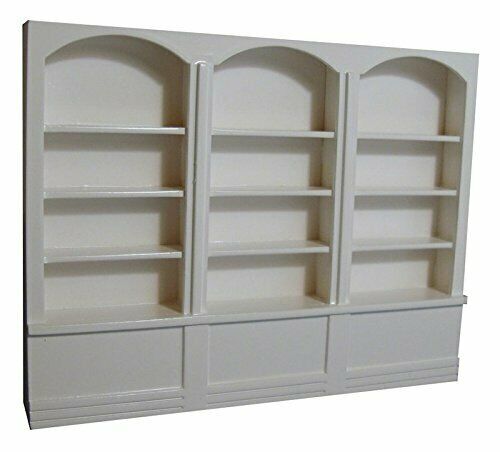 Large White Shop Shelving Unit,  Dolls House Miniature, 1.12 Scale