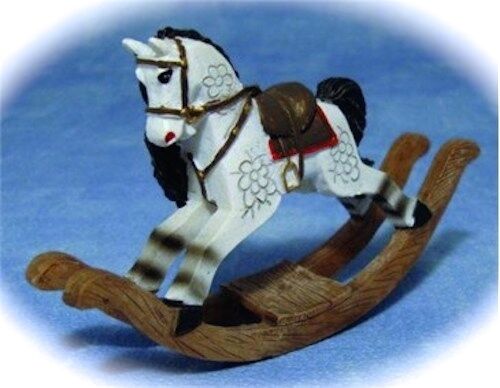 Nursery Rocking Horse, Dolls House Miniatures Nursery Toys  1/12 scale, Resin