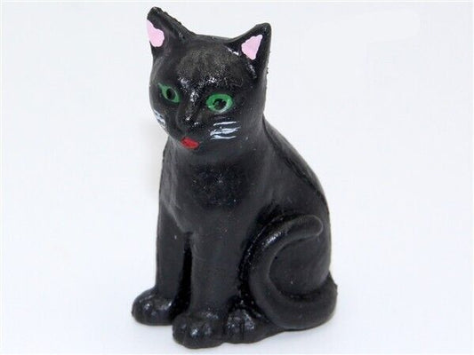 Black Sitting Cat, Doll House 1,12th Scale Miniature Pussy Cat