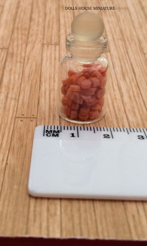 One Filled Glass Sweet Jars Choice of Twelve, Doll House Miniatures Sweets