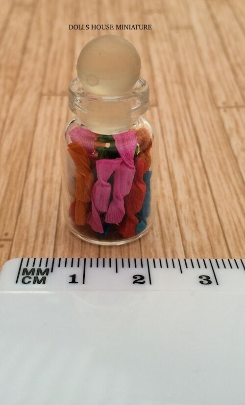 One Filled Glass Sweet Jars Choice of Twelve, Doll House Miniatures Sweets