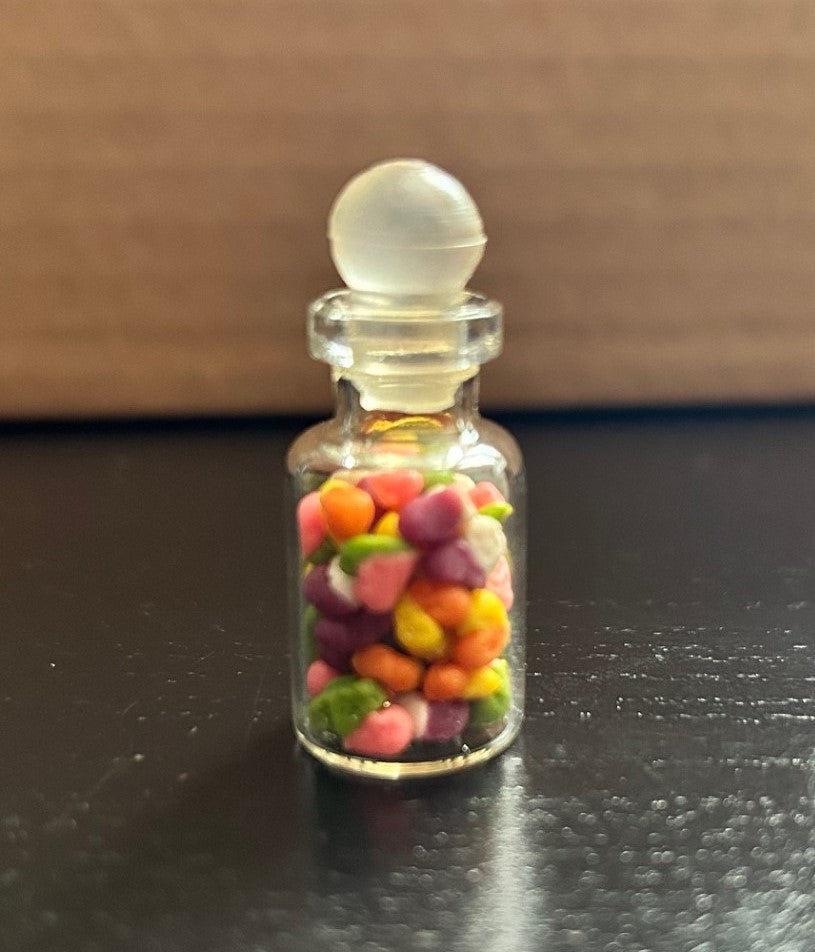 One Filled Glass Sweet Jars Choice of Twelve, Doll House Miniatures Sweets