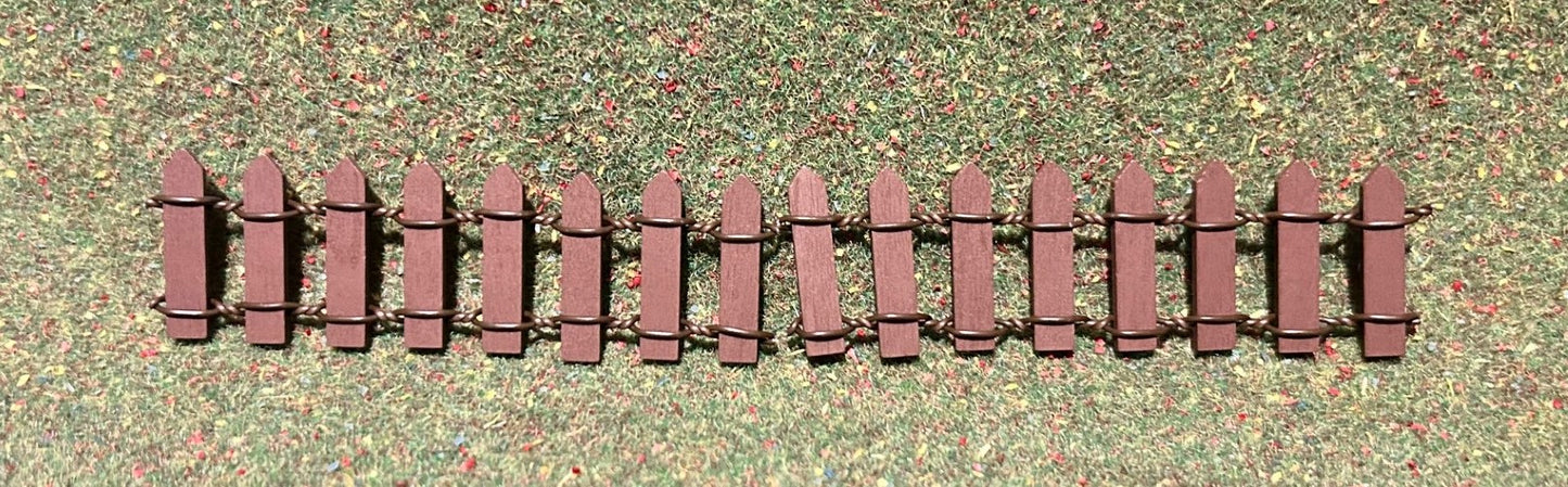 2 Pieces of Miniature Picket Fence, Brown Or White