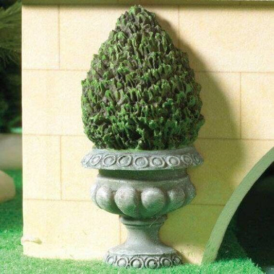 Flat Backed Topiary Bush, Dolls House Miniature Garden Plants 1/12 Scale