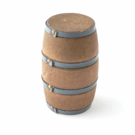 Dark Wooden Pub Barrel, Dolls House Miniature 1.12th Sale, Shop 1,12 Scale