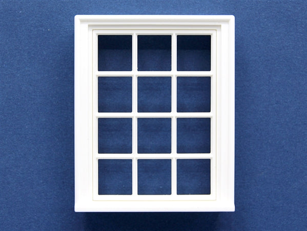 24th Scale, 12 Pane Victorian Window. Dolls House Miniature Building DIY
