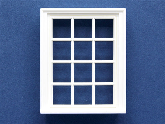 24th Scale, 12 Pane Victorian Window. Dolls House Miniature Building DIY