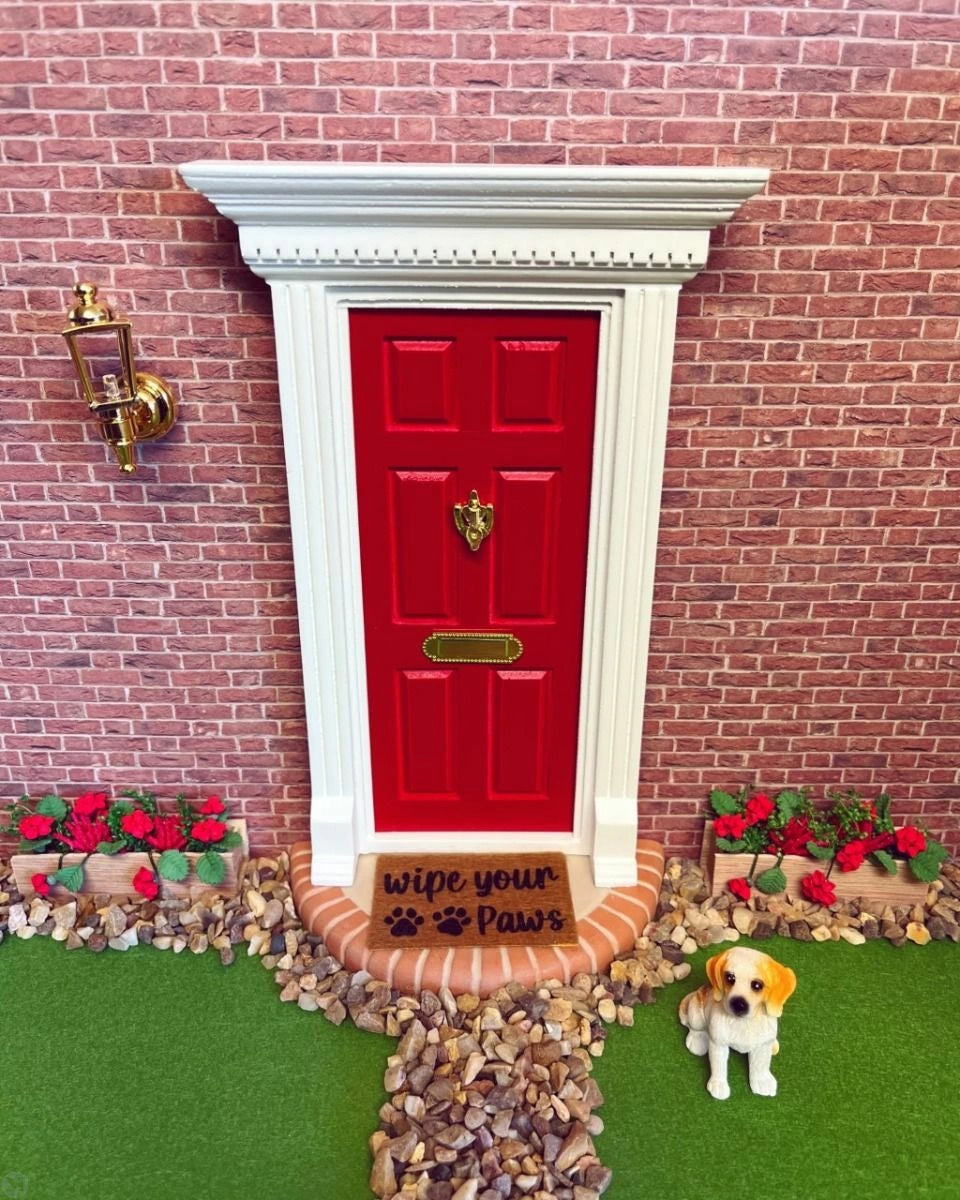 Wipe Your Paws Mat, Dolls House Miniature Front Door Mat, Welcome Rug