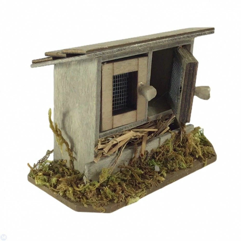Rabbit Hutch, Dolls House Miniature Pet Hutch 1.12 Scale