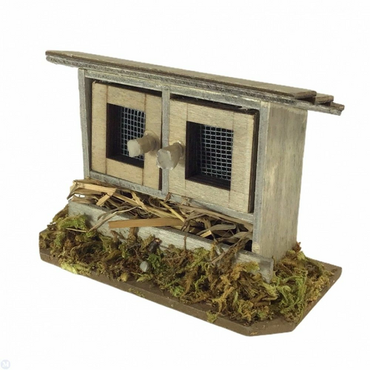 Rabbit Hutch, Dolls House Miniature Pet Hutch 1.12 Scale