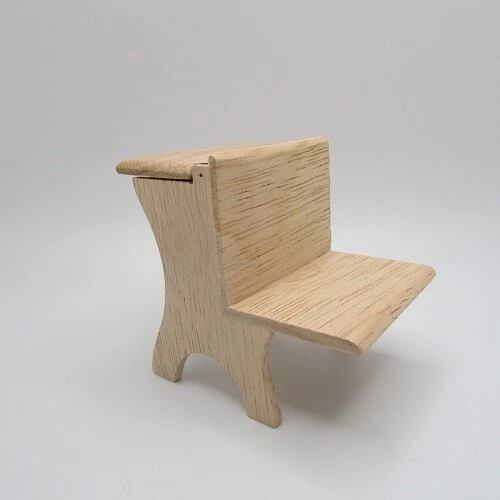 Dollhouse Miniatures 1:12 Scale School Desk, Unfinished