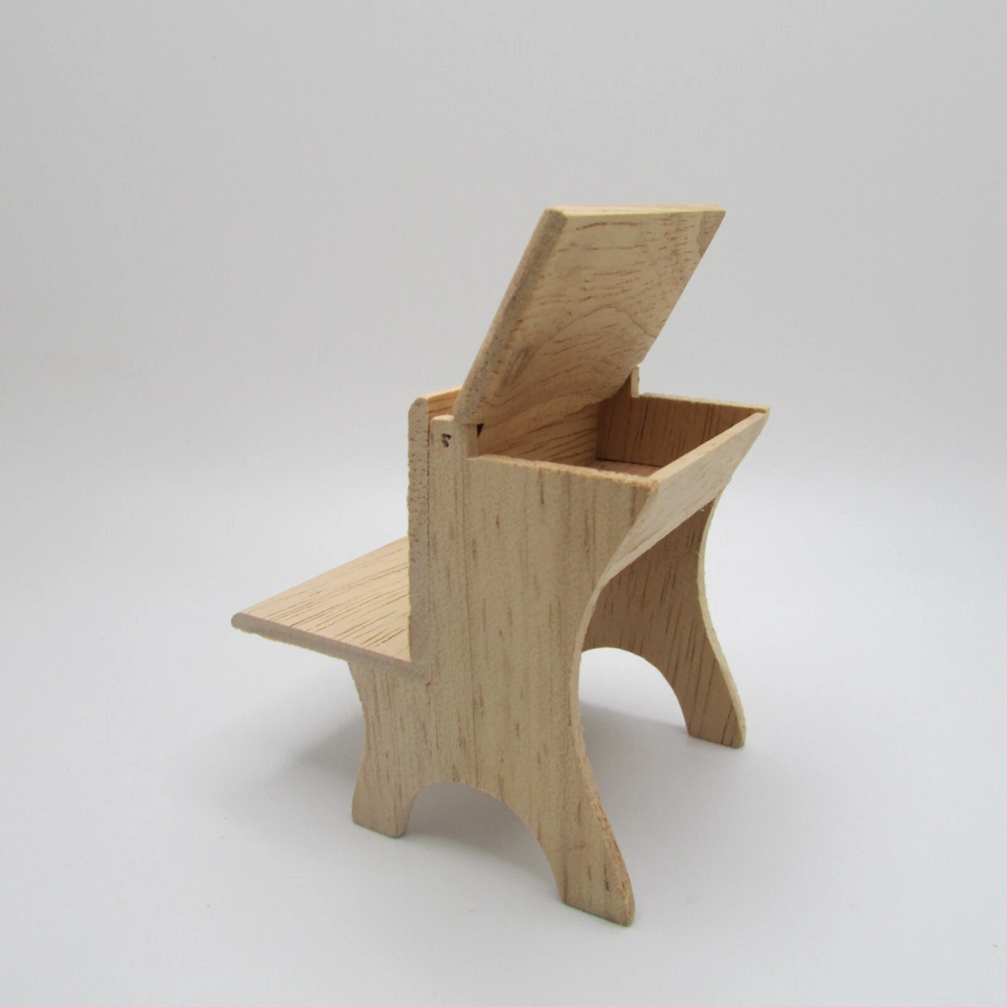 Dollhouse Miniatures 1:12 Scale School Desk, Unfinished