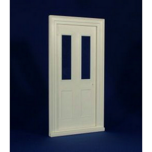 Victorian Plastic Front Door, 1.12 Scale, Dolls House Miniature DIY Building