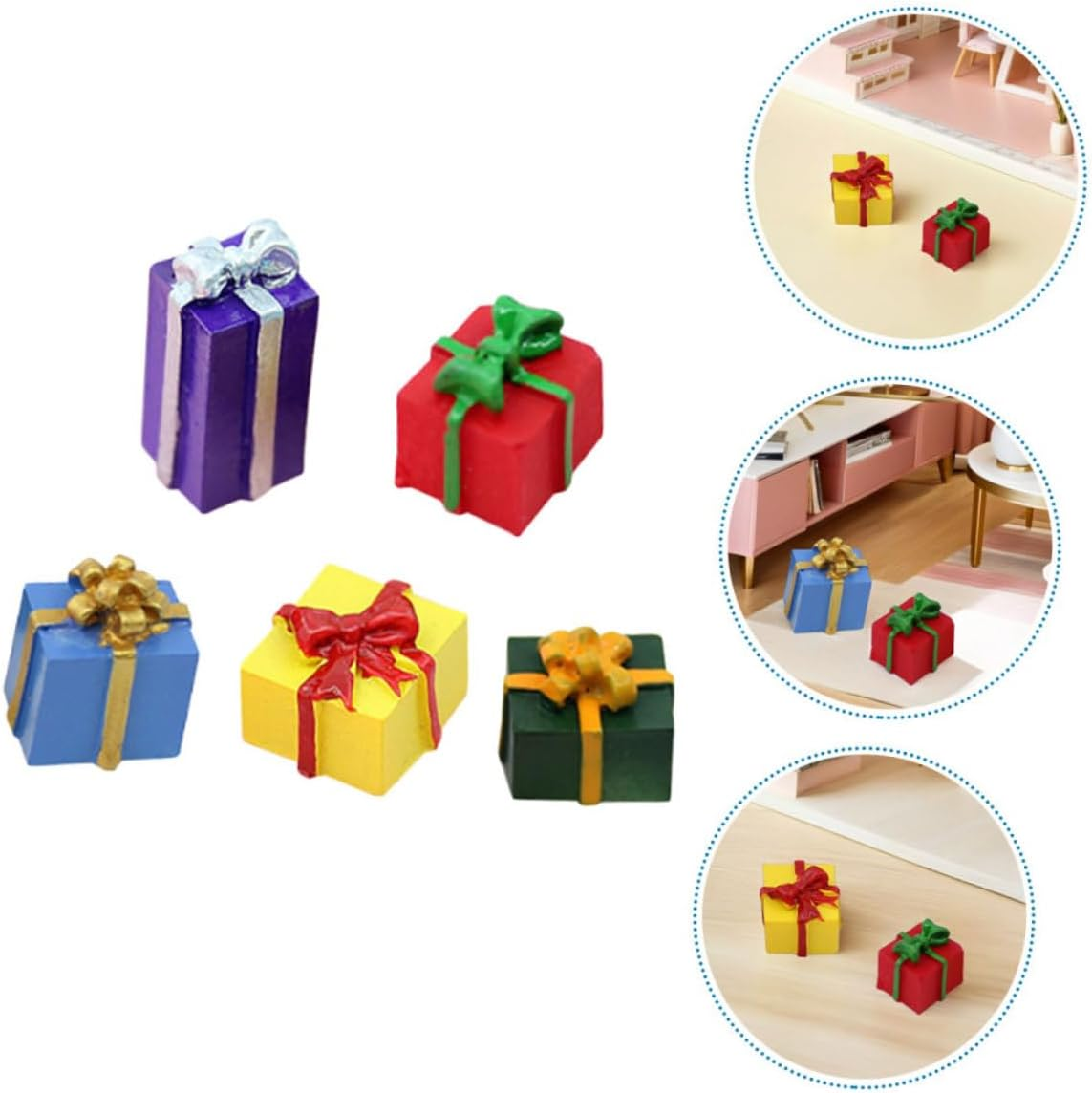 5 Christmas / Birthday presents, Xmas, Dolls House Miniatures 1.12 Scale