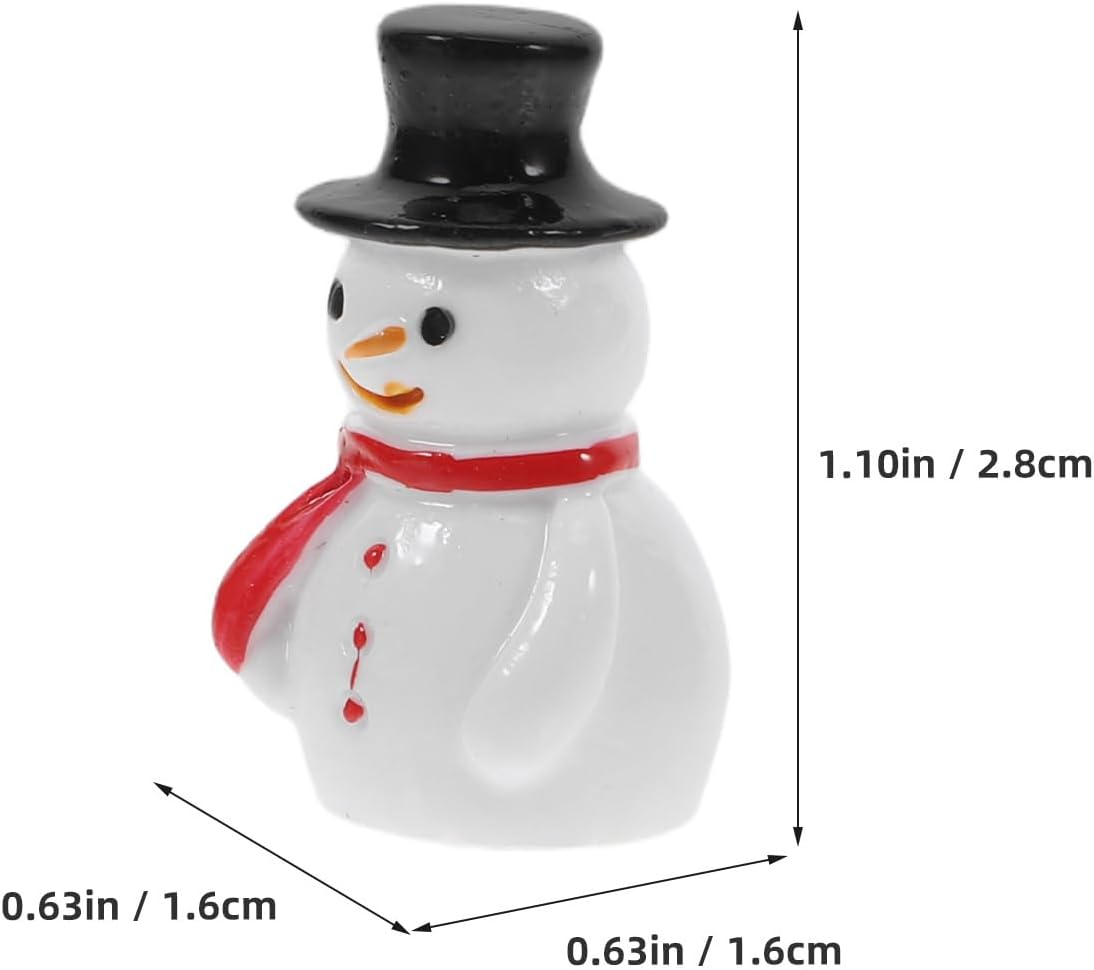 Miniature Snowman Pack Of 2, Dolls House Christmas Scene, Xmas Snowmen