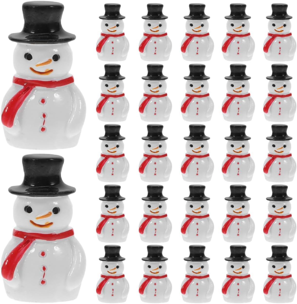 Miniature Snowman Pack Of 2, Dolls House Christmas Scene, Xmas Snowmen