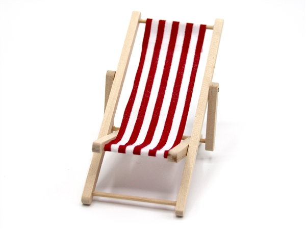 Folding Deck Chair Choice Of Colours, Dolls House Miniatures, 1.12 Scale