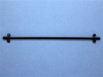 Black Metal Curtain Pole 135mm, Dolls House Miniature