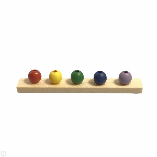 Coloured Wooden Storage Peg Rack, Dolls House Miniature, Classroom Nursery